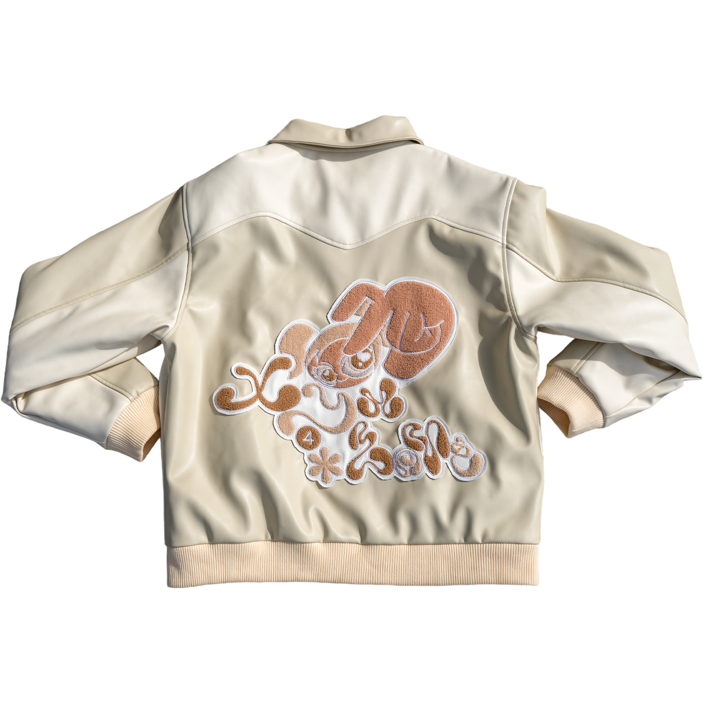Lover Leather Jacket -  Cream/Beige
