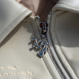 Lover Leather Jacket -  Cream/Beige