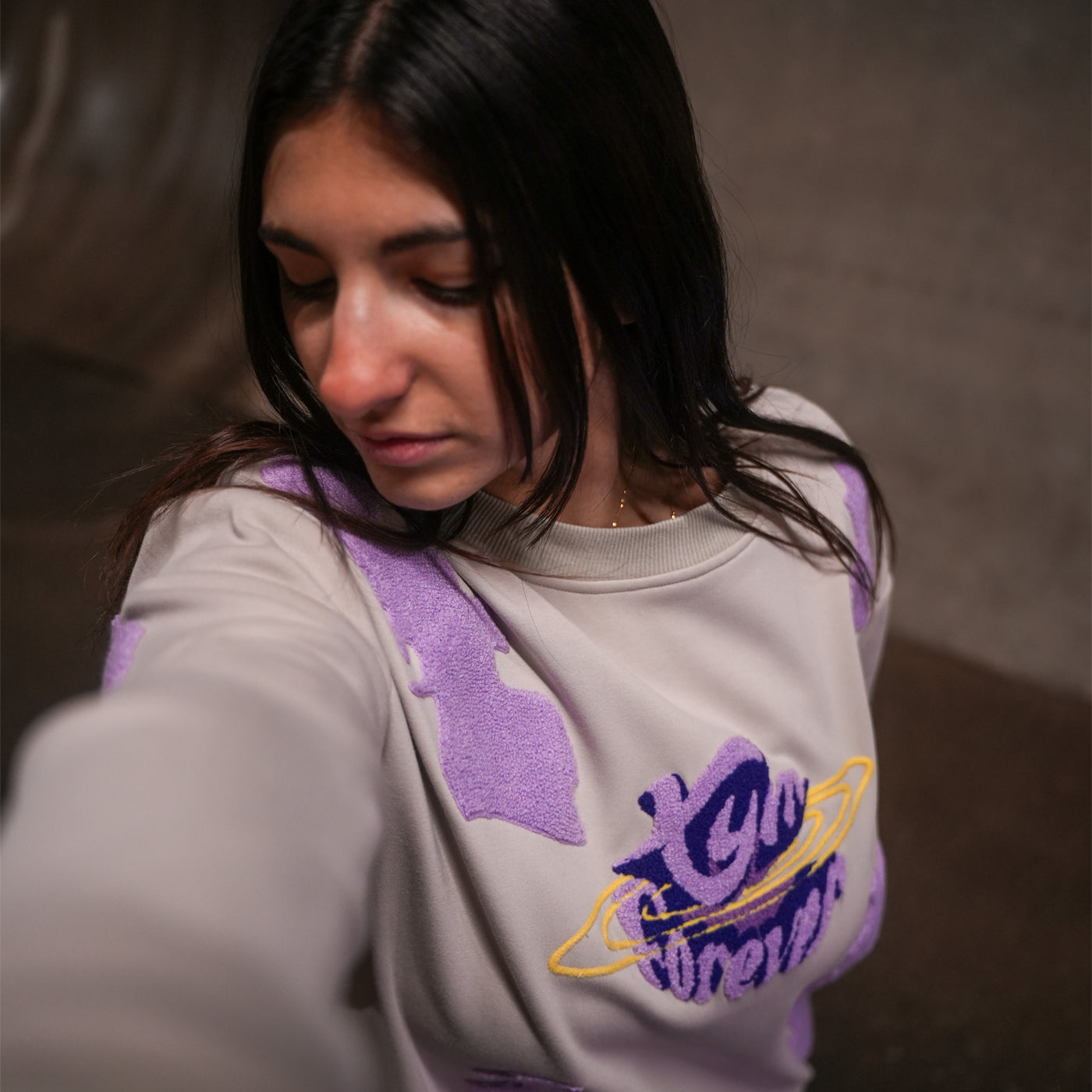 Saturn Story Crewneck / Pull - Crème